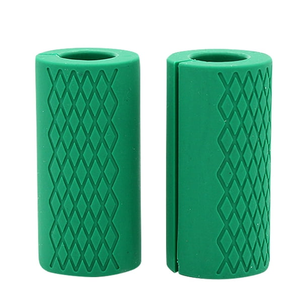 1 Pair Barbell Bar Dumbbell Kettlebell Fat Grips Silicone Thick Handle Pad #LY 